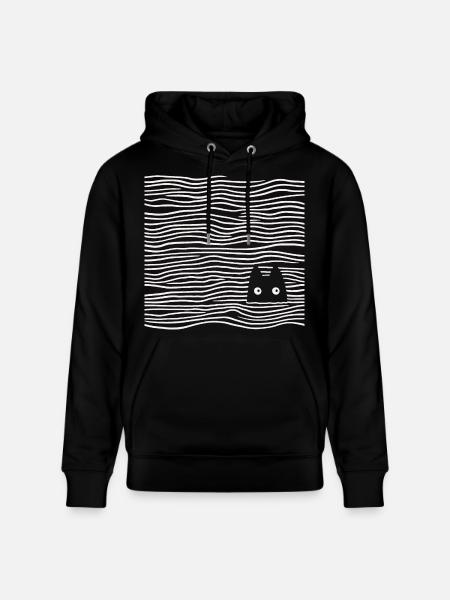 Chat dans la mer - Sweat à capuche bio CRUISER Stanley/Stella Unisexe - noir
