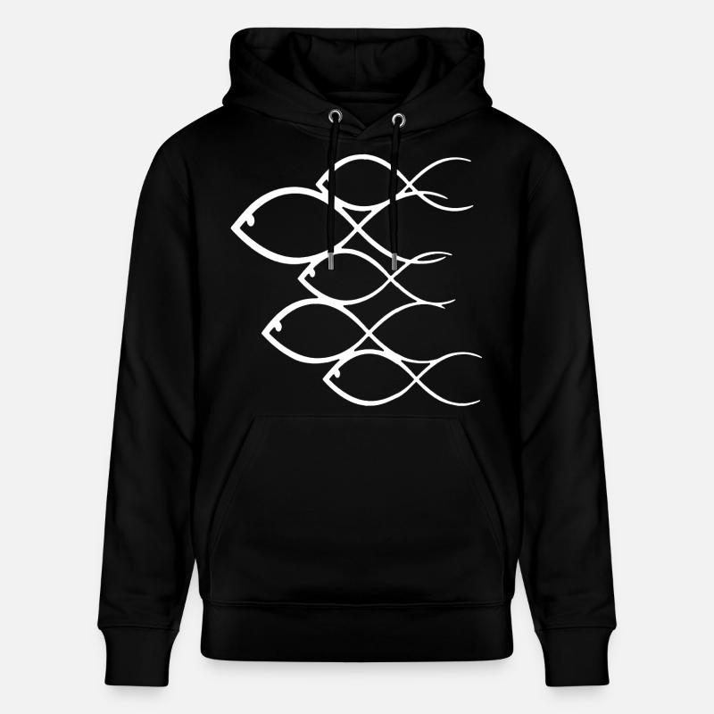Ban de poissons blancs - Sweat à capuche bio CRUISER Stanley/Stella Unisexe - noir