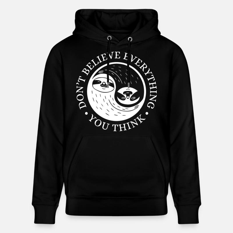 Yin-Yang Faultier – Entspanntes Mindset - Sweat à capuche bio CRUISER Stanley/Stella Unisexe - noir