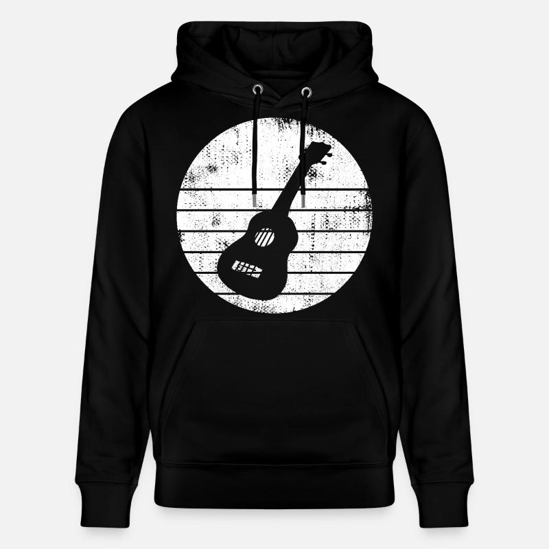 Dessin de ukulélé - Sweat à capuche bio CRUISER Stanley/Stella Unisexe - noir
