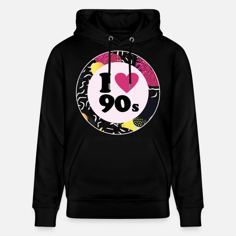 I ♥ 90s – Design rétro nostalgique - Sweat à capuche bio CRUISER Stanley/Stella Unisexe - noir