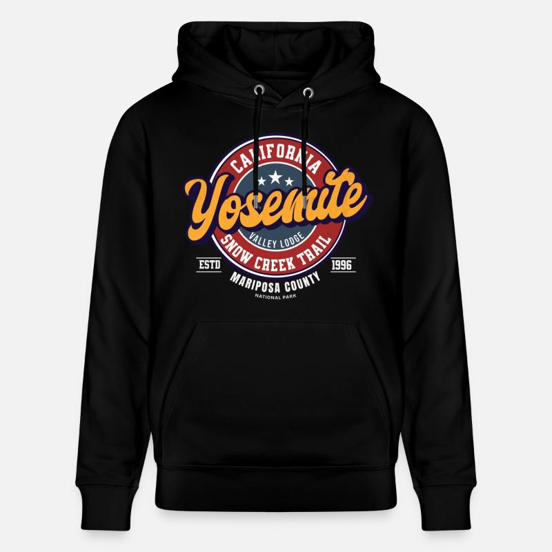 Yosemite Valley Lodge Logo Design - Sweat à capuche bio CRUISER Stanley/Stella Unisexe - noir