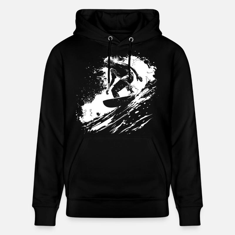 Surf - Sweat à capuche bio CRUISER Stanley/Stella Unisexe - noir