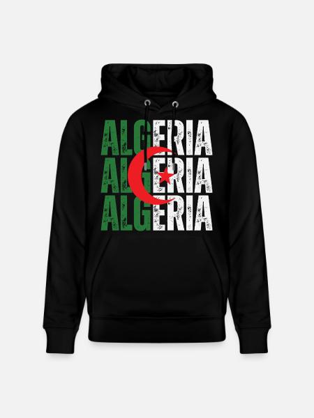 Drapeau algérien, fierté algérienne - Sweat à capuche bio CRUISER Stanley/Stella Unisexe - noir