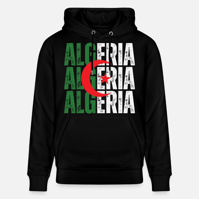 Drapeau algérien, fierté algérienne - Sweat à capuche bio CRUISER Stanley/Stella Unisexe - noir