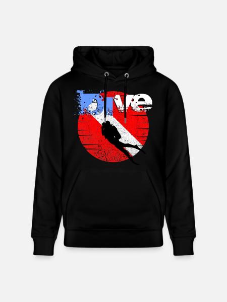 Drapeau de plongée américain - Sweat à capuche bio CRUISER Stanley/Stella Unisexe - noir