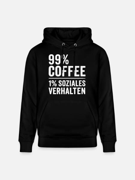 99% Coffee - Stanley/Stella CRUISER Unisex Organic Hoodie - black
