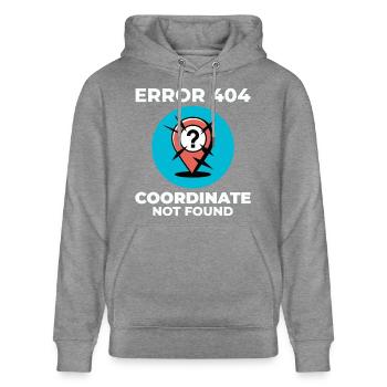 Fragezeichen-Stecknadel – GIS-Fehler "Verlorener Standort" - Stanley/Stella Unisex Bio-Hoodie CRUISER  - Hellgrau marmoriert - Vorne - Alina (178cm) & Michal (187cm)