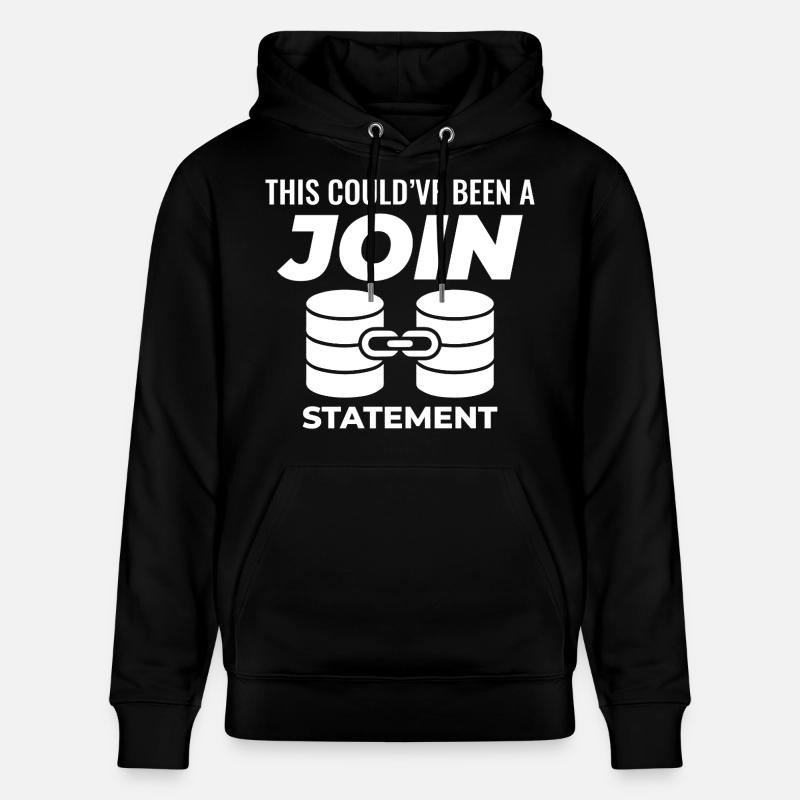 Programmierdaten für SQL Join-Datenbankanweisungen - Stanley/Stella Unisex Bio-Hoodie CRUISER  - Schwarz