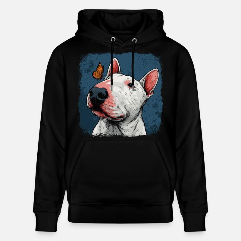 Joyeux bull terrier avec papillon - Sweat à capuche bio CRUISER Stanley/Stella Unisexe - noir