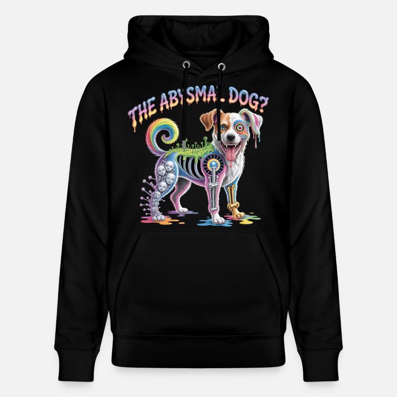 Illustration de chien abyssimal psychédélique - Sweat à capuche bio CRUISER Stanley/Stella Unisexe - noir