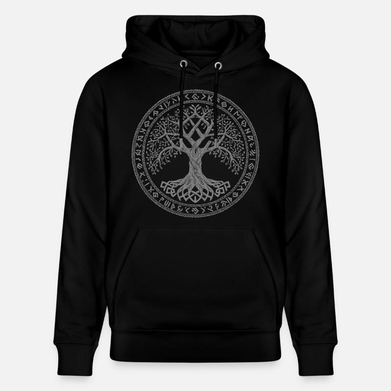 Arbre de Vie Symbole Runes Vikings - Sweat à capuche bio CRUISER Stanley/Stella Unisexe - noir