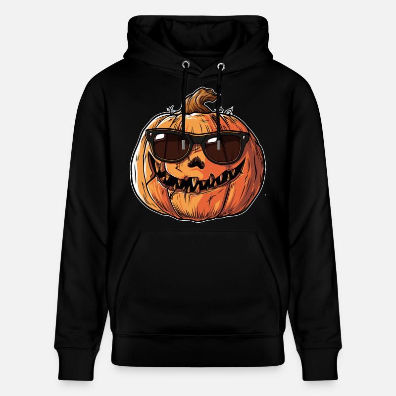 Citrouille d'Halloween cool - Sweat à capuche bio CRUISER Stanley/Stella Unisexe - noir
