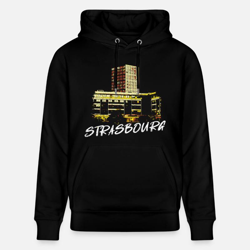 Illustration Rivétoile Strasbourg moderne - Sweat à capuche bio CRUISER Stanley/Stella Unisexe - noir