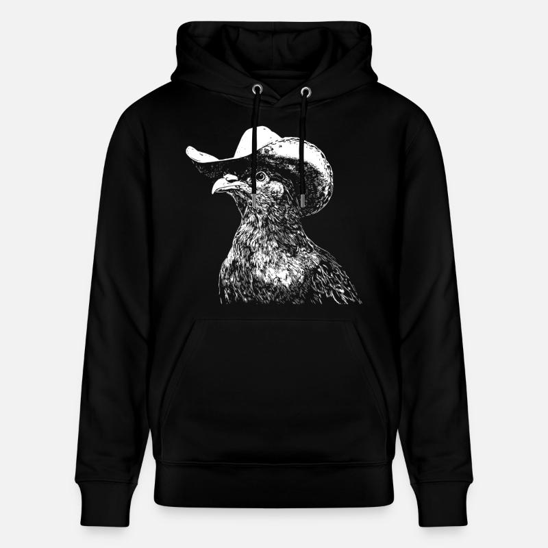 Chapeau de cowboy pigeon western - Sweat à capuche bio CRUISER Stanley/Stella Unisexe - noir