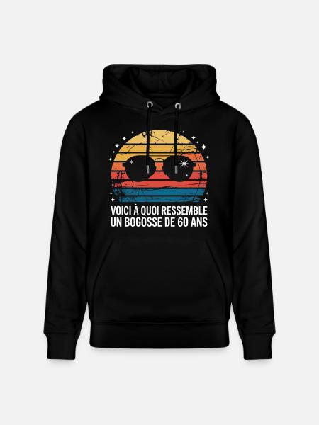 Retro Sun Glasses 60 Years - Stanley/Stella CRUISER Unisex Organic Hoodie - black