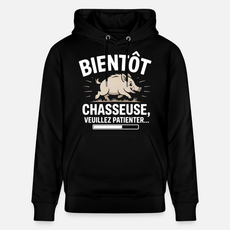 Bientôt Chasseuse - Sweat à capuche bio CRUISER Stanley/Stella Unisexe - noir