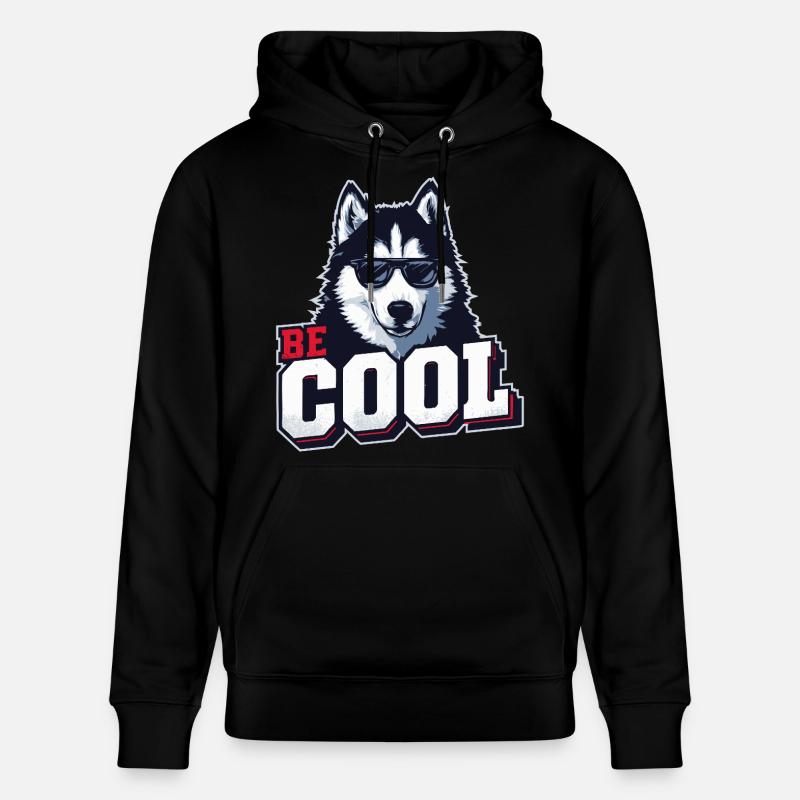 Be Cool - Husky de Sibérie - Sweat à capuche bio CRUISER Stanley/Stella Unisexe - noir