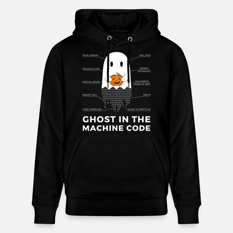 Funny Coder, Programmer Halloween T-Shirt - Stanley/Stella CRUISER Unisex Organic Hoodie - black