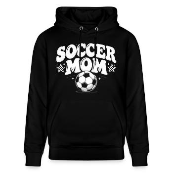 Fußball Vintage Mama Retro Spieltag Jugendbekleidu - Stanley/Stella Unisex Bio-Hoodie CRUISER  - Schwarz - Vorne - Alina (178cm) & Michal (187cm)