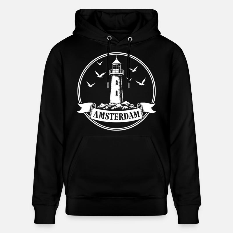 Phare d’Amsterdam Maritimes - Sweat à capuche bio CRUISER Stanley/Stella Unisexe - noir