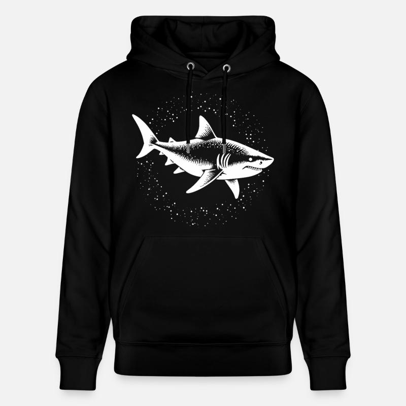 requin prédateur prédateur de l’océan - Sweat à capuche bio CRUISER Stanley/Stella Unisexe - noir