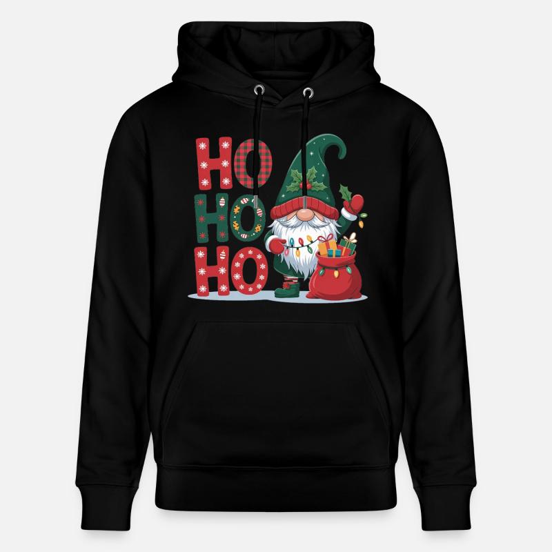 HoHoHo Noël Gnome - Sweat à capuche bio CRUISER Stanley/Stella Unisexe - noir