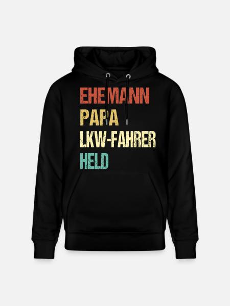LKW Fahrer Papa - Stanley/Stella Unisex Bio-Hoodie CRUISER - Schwarz