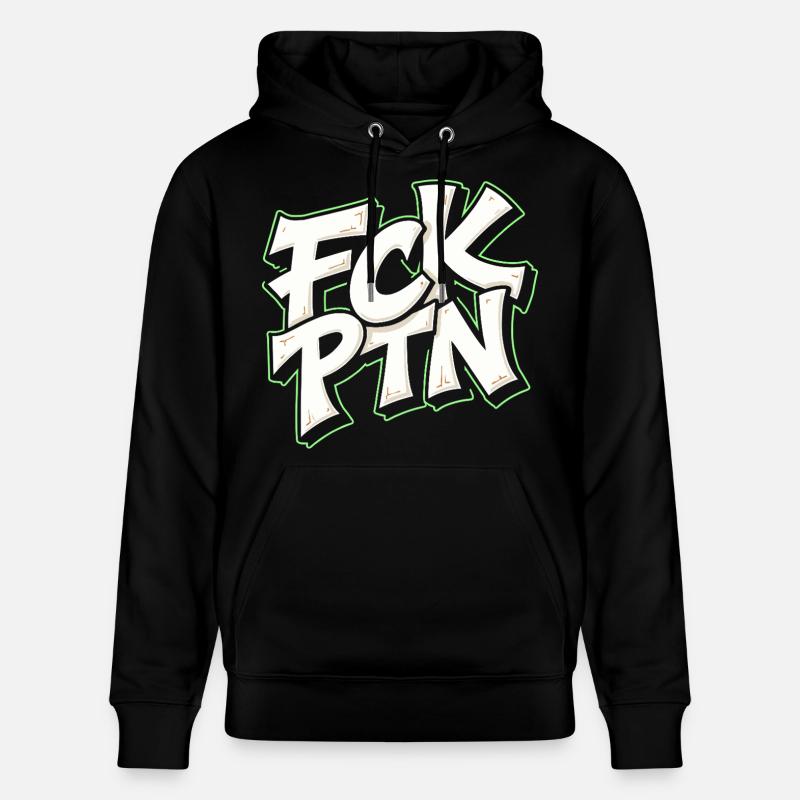 FCK PTN Anti Putin Statement - Stanley/Stella Unisex Bio-Hoodie CRUISER - Schwarz