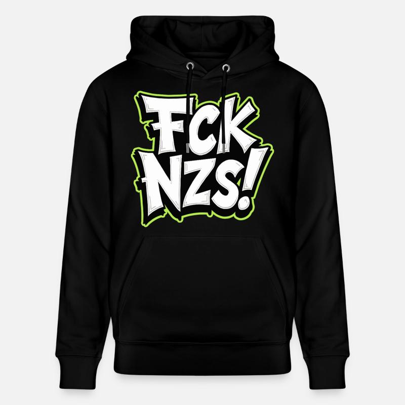 FCK NZS Statement gegen Rassismus - Stanley/Stella Unisex Bio-Hoodie CRUISER  - Schwarz