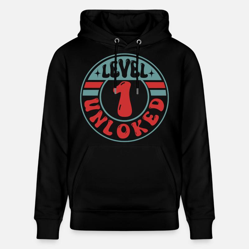 Niveau 1 débloqué – Design Cool Gamer - Sweat à capuche bio CRUISER Stanley/Stella Unisexe - noir