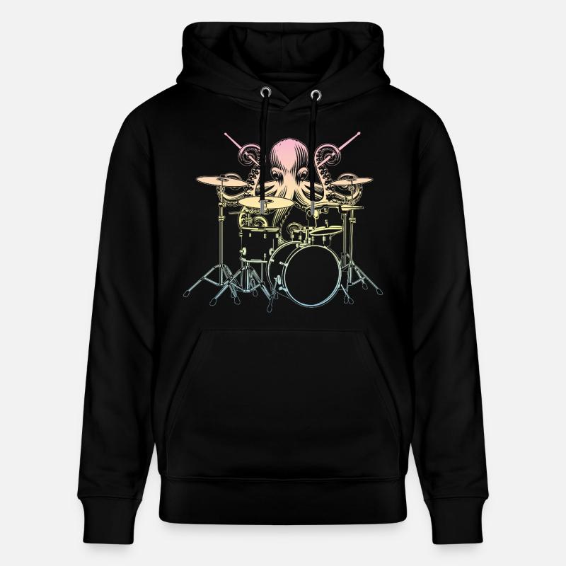 Batterie Batteur Squid - Sweat à capuche bio CRUISER Stanley/Stella Unisexe - noir