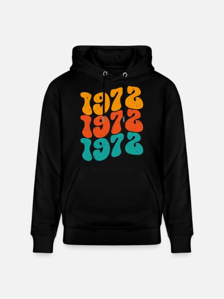 Millésime 1972 - Sweat à capuche bio CRUISER Stanley/Stella Unisexe - noir