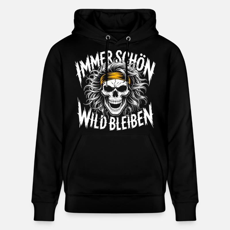 Crâne avec imprimé jupe bandeau - Sweat à capuche bio CRUISER Stanley/Stella Unisexe - noir