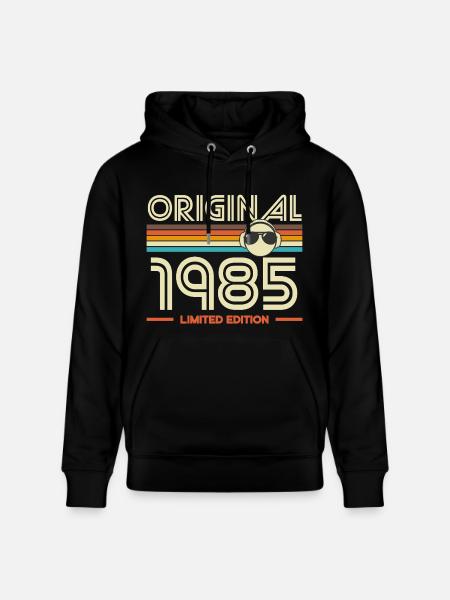 1985 Retro Edition - Sweat à capuche bio CRUISER Stanley/Stella Unisexe - noir
