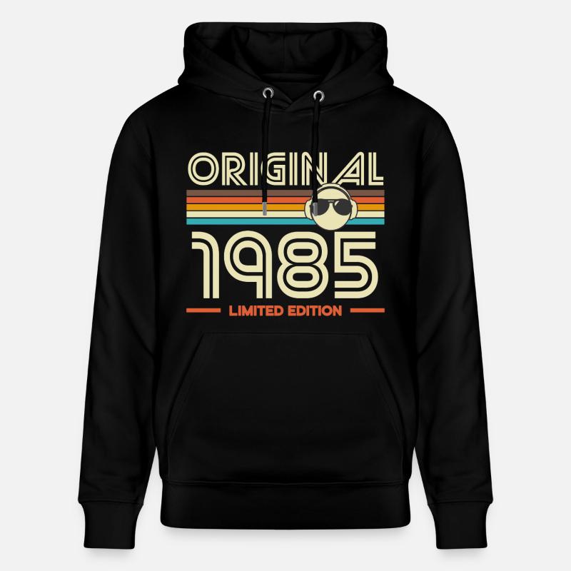 1985 Retro Edition - Sweat à capuche bio CRUISER Stanley/Stella Unisexe - noir
