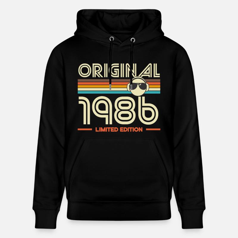 Original 1986 Retro Édition - Sweat à capuche bio CRUISER Stanley/Stella Unisexe - noir