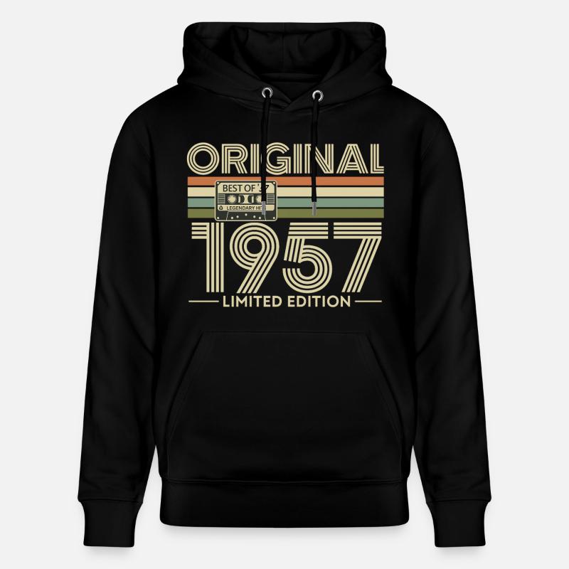 Original 1957 Édition Limitée Rétro - Sweat à capuche bio CRUISER Stanley/Stella Unisexe - noir