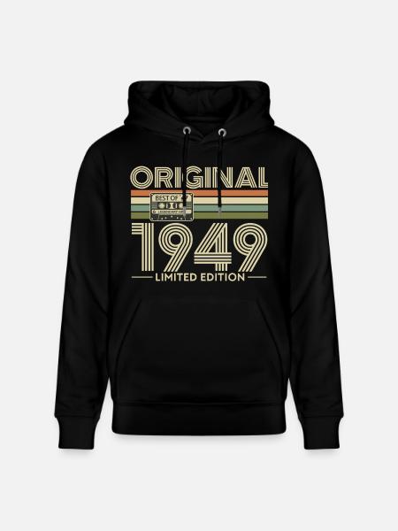 Original 1949 Limited Edition Retro - Stanley/Stella CRUISER Unisex Organic Hoodie - black