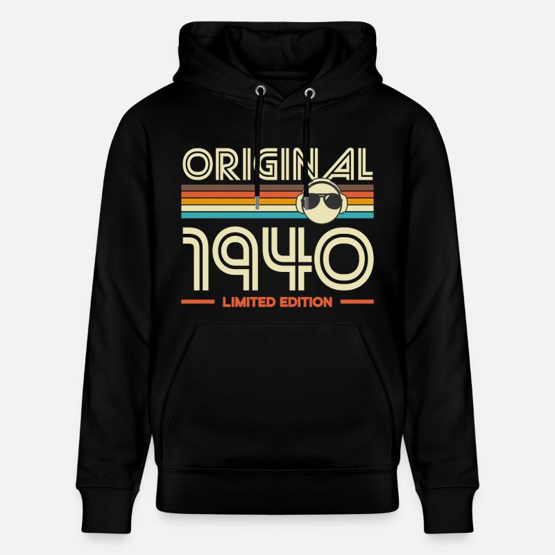Original 1940 Édition Rétro - Sweat à capuche bio CRUISER Stanley/Stella Unisexe - noir