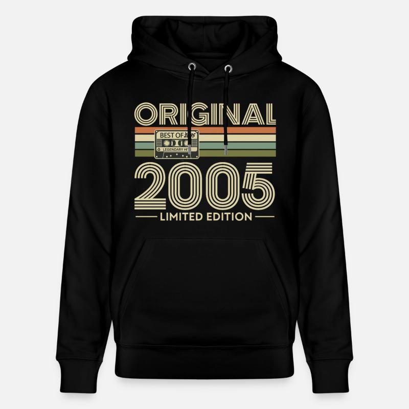 Original 2005 Édition Limitée Rétro - Sweat à capuche bio CRUISER Stanley/Stella Unisexe - noir