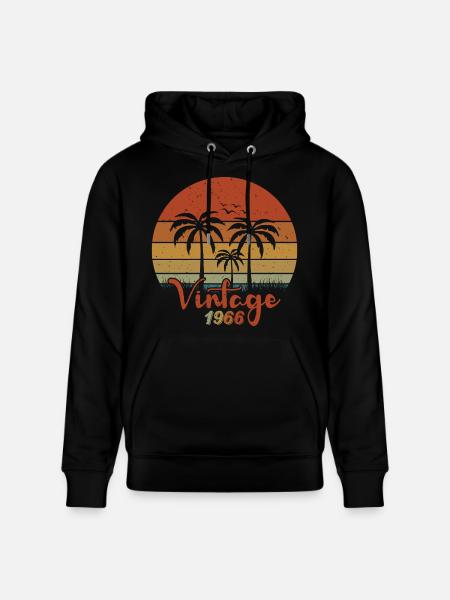1966 Year of birth - Stanley/Stella CRUISER Unisex Organic Hoodie - black