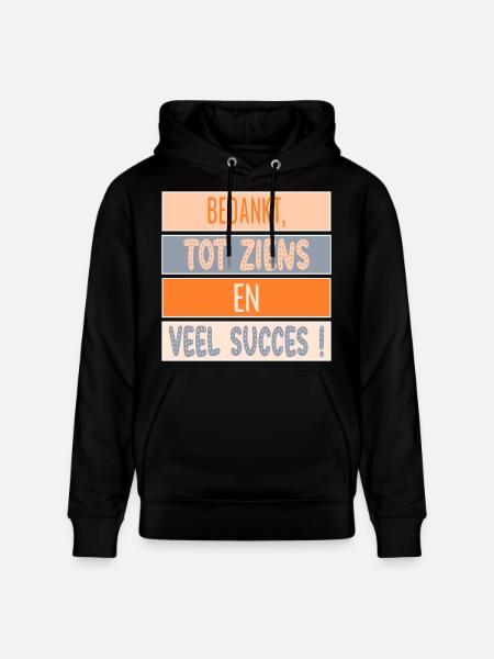 Thanks - Good luck - Stanley/Stella CRUISER Unisex Organic Hoodie - black