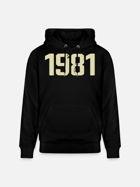 Jubilee 1981 - Stanley/Stella CRUISER Unisex Organic Hoodie - black