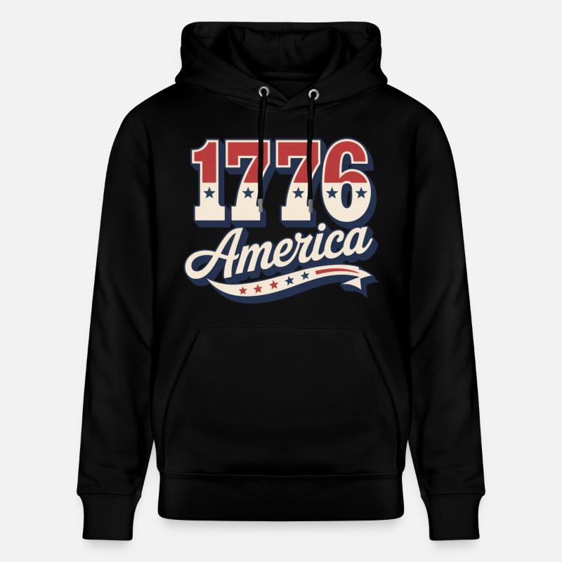 Amérique de 1776 - Sweat à capuche bio CRUISER Stanley/Stella Unisexe - noir