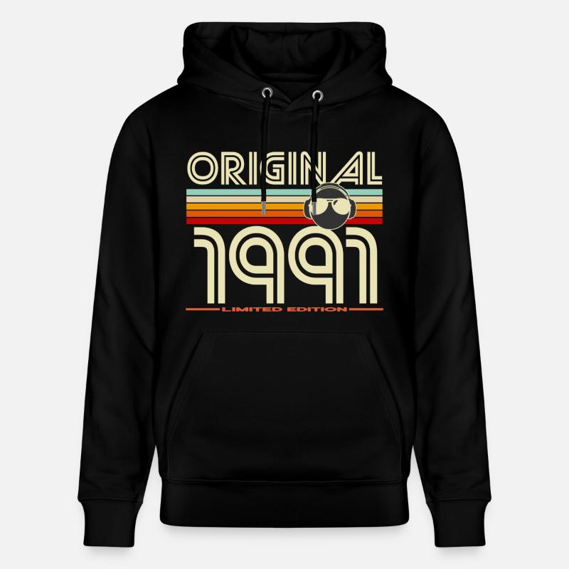 Original 1991 Rétro Edition - Sweat à capuche bio CRUISER Stanley/Stella Unisexe - noir
