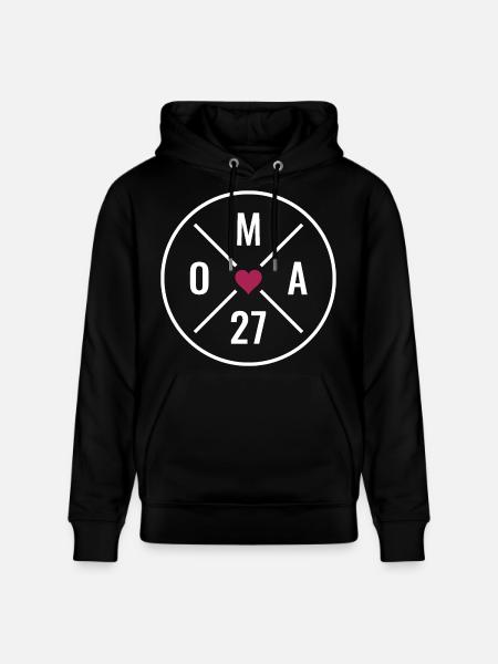 Granny 27 Heart - Stanley/Stella CRUISER Unisex Organic Hoodie - black