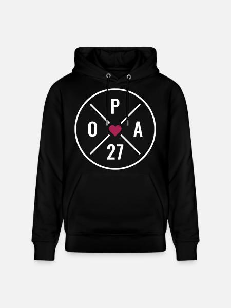Opa 27 Herz - Stanley/Stella Unisex Bio-Hoodie CRUISER - Schwarz