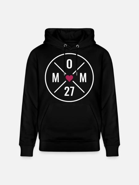 Mama 2027 Herz - Stanley/Stella Unisex Bio-Hoodie CRUISER  - Schwarz