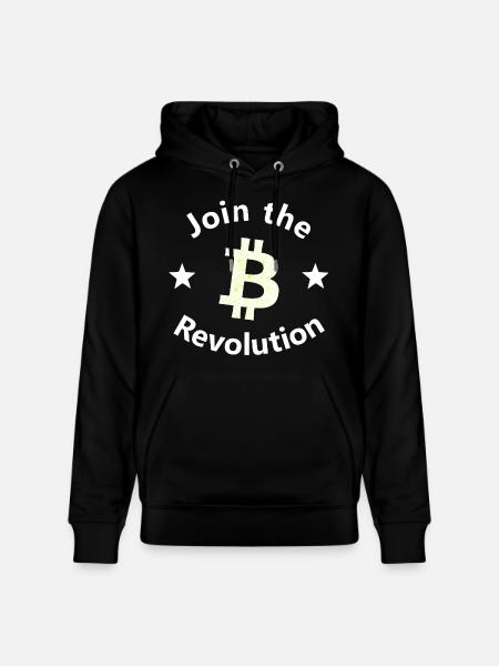 Bitcoin Revolt Circle - Stanley/Stella CRUISER Unisex Organic Hoodie - black